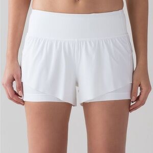 Lululemon Squad Goals White Athletic Shorts